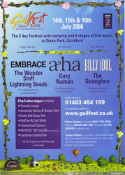 Gary Numan 2006 Guilfest Festival Poster